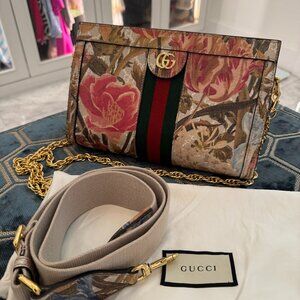 Gucci Small GG Supreme Water Flora Ophidia Chain Bag